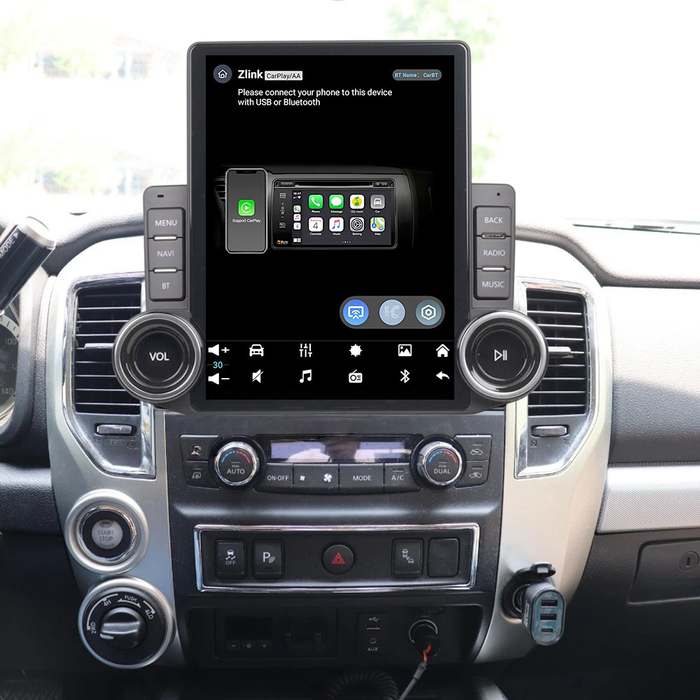 9.7″ 64G For Nissan Titan 2017-2019 Android 15 Carplay Stereo Radio GPS FM W/CAM