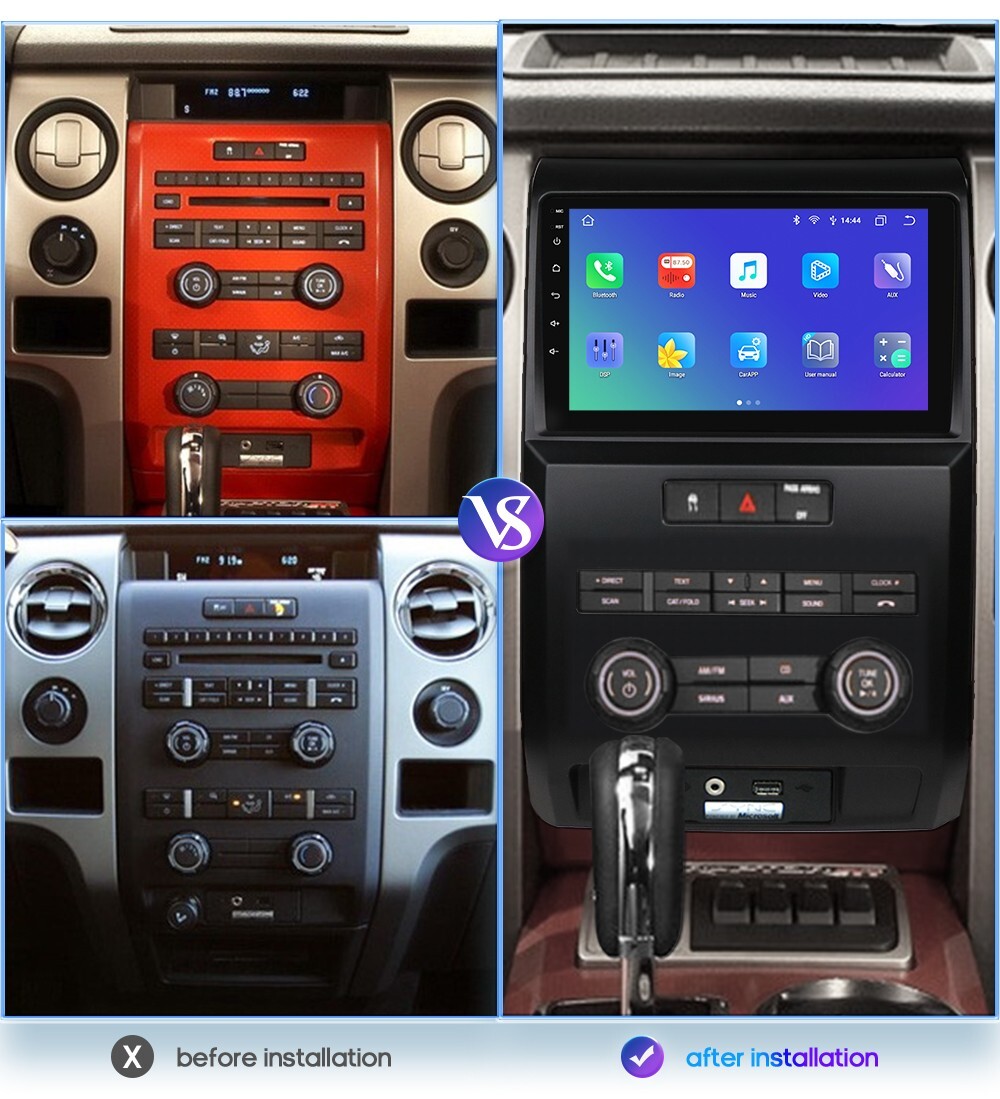 For Ford F150 2009-2014 Android 14.0 Car Stereo Radio GPS Navigation Wifi 32G BT