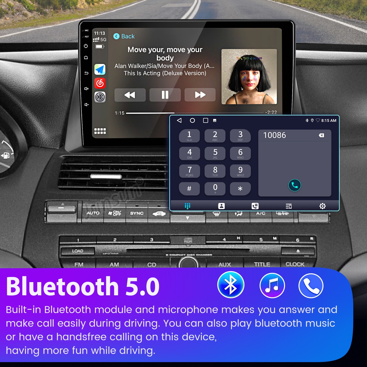For Honda Accord 2008-12 Android15 8Core 6+128G Carplay Car Stereo Radio GPS Nav