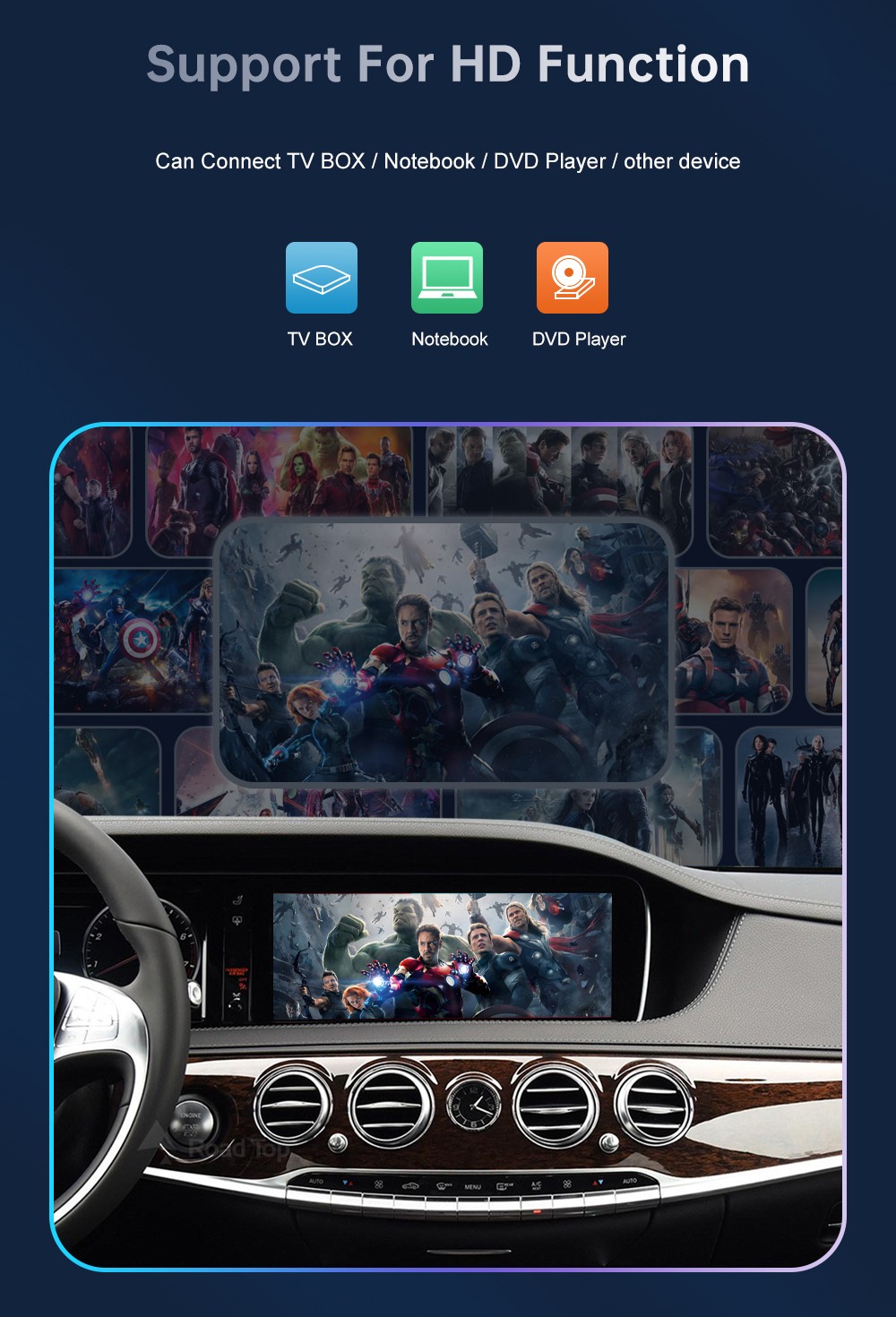 Wireless Carplay Android Auto Interface For Benz C Class GLC 2015-2018 NTG5.0