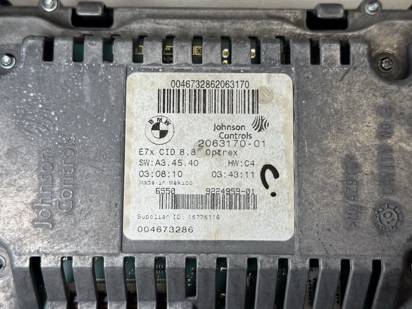 OEM BMW Information Display Screen 2063170-01