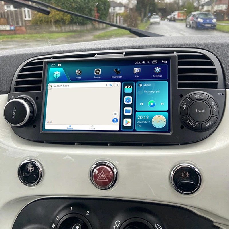 For Fiat 500 Multimedia Car 2007-2015 Stereo Radio GPS Navi Carplay Android Auto