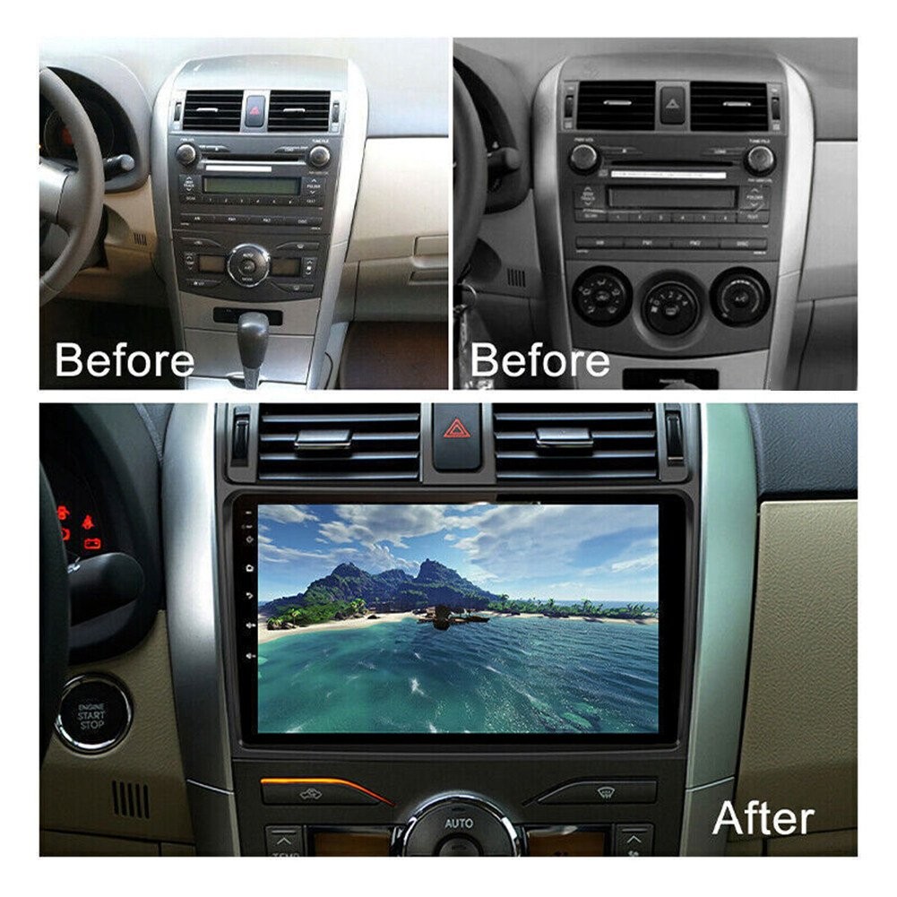 2+64G For Toyota Corolla 2007-2013 Carplay Android15 Car Stereo FM/RDS Navi 9″
