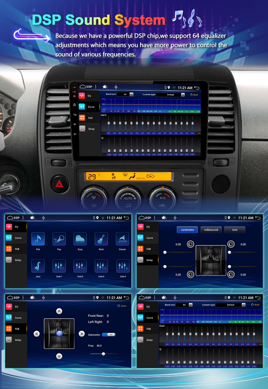 For Nissan Navara 2006-2012 Car Stereo Radio Android Auto Carplay GPS Navi 2+32G
