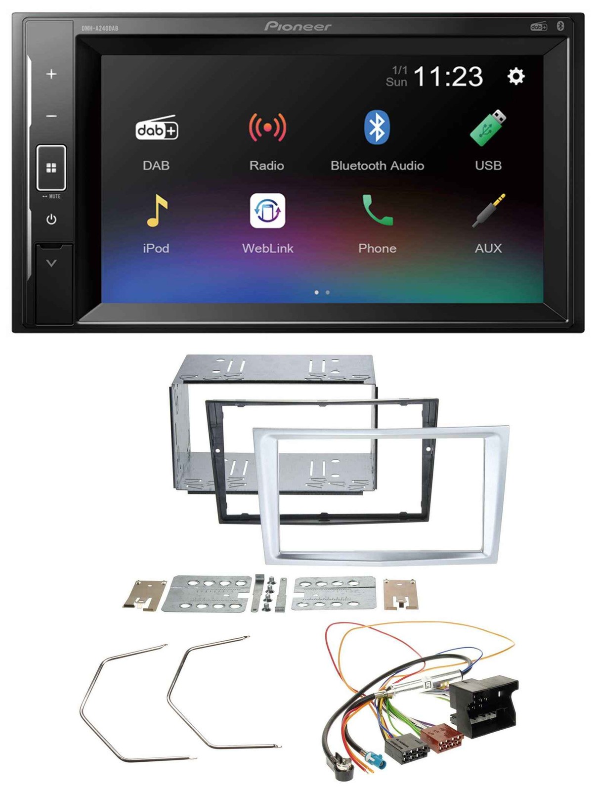 Pioneer DAB MP3 2DIN Bluetooth USB Car Stereo for Vauxhall Astra H Zafira B Corsa D m