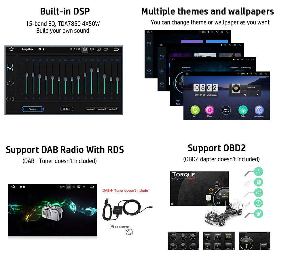 For Jeep Compass Patriot 2010-2016 Car Stereo Radio GPS Radio Carplay Android 12