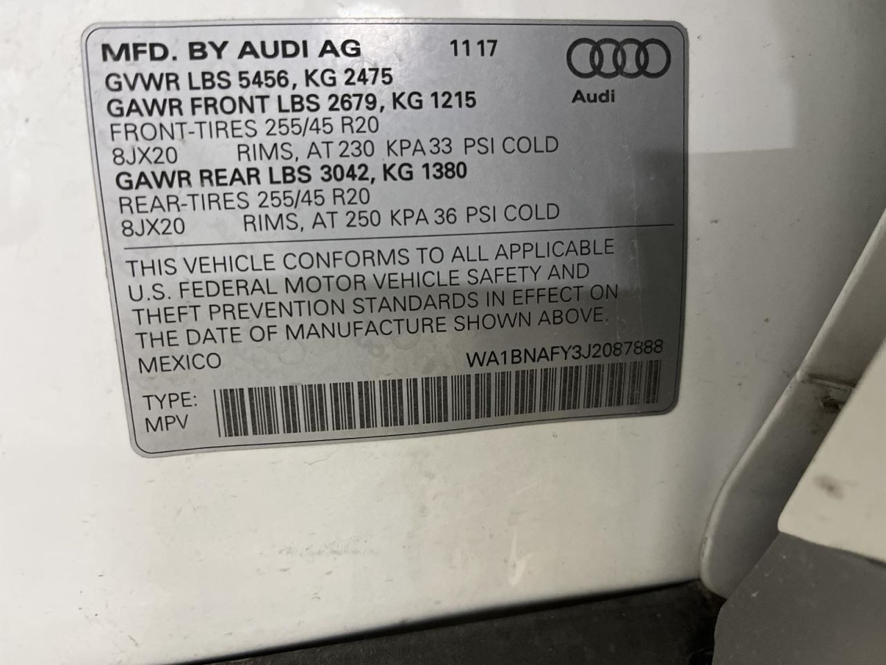 Audio Equipment Radio CD Player Dash Mounted Fits 18 AUDI Q5 1074577