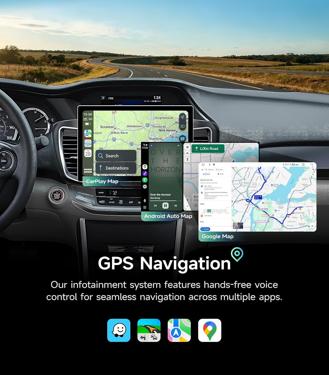 Car Radio Stereo Honda Accord 2013-2017 CarPlay Android Auto 11.5″ Backup Camera