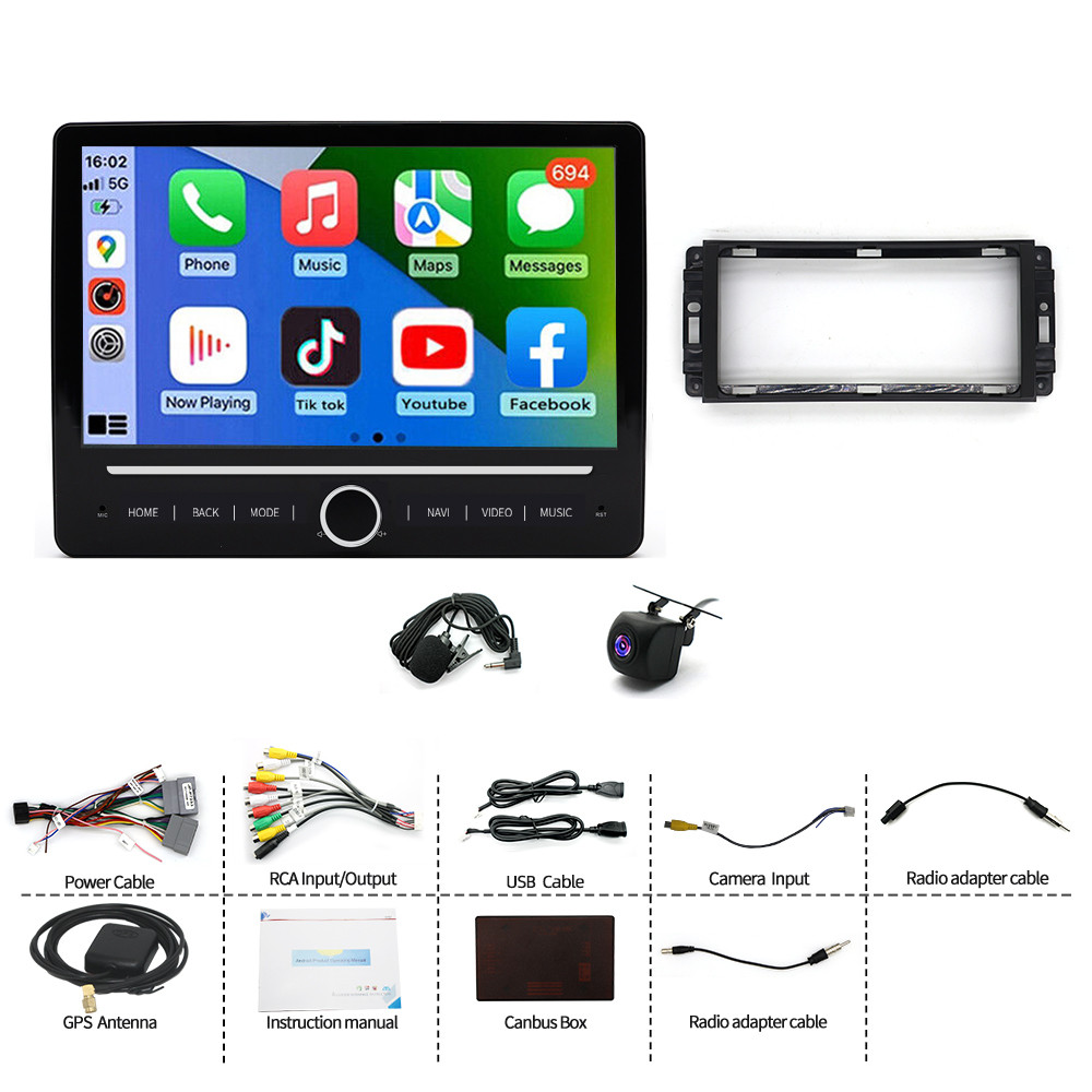For Dodge Jeep Chrysler 4+64G Car Radio Stereo GPS Nav Carplay Android 14+Camera