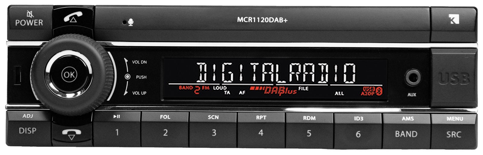 Kienzle Bluetooth MP3 USB DAB Car Stereo for Renault Twingo 07-12 Beige Grey