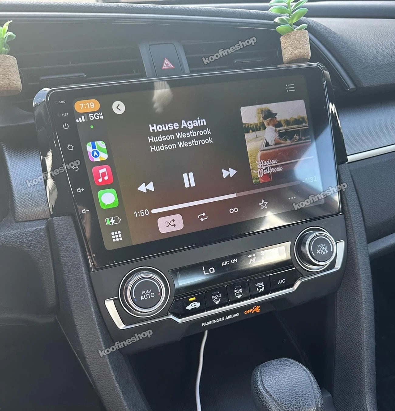 64GB Apple Carplay Fit Honda Civic 2016-2021 Android 15 Car Stereo Radio Gps BT