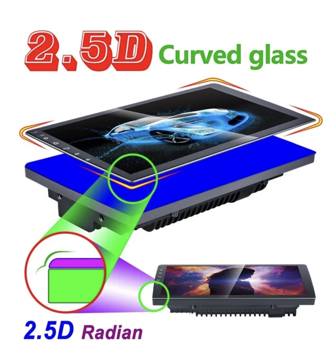 9 Inch Android 2 DIN Car Radio GPS Multimedia Player Support Carplay Univer P5V5