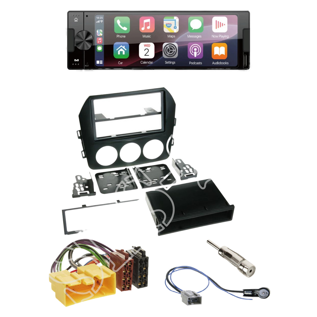 Ampire CPR60 radio DAB + with installation kit for Mazda MX-5 (NC facelift) from 11/2008