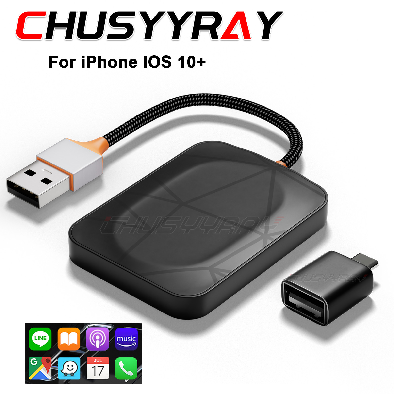 For Acura MDX 2018-2025 Wireless CarPlay Adapter Dongle USB For Apple iOS