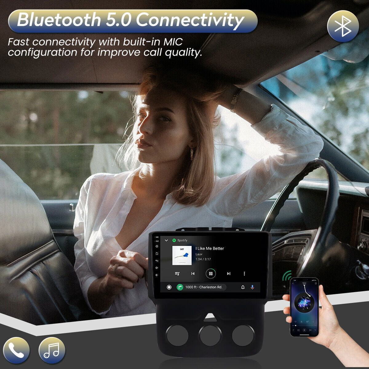 ANDROID 15.0 CARPLAY FOR 2014-2018 DODGE RAM 1500 2500 3500 CAR STEREO RADIO GPS