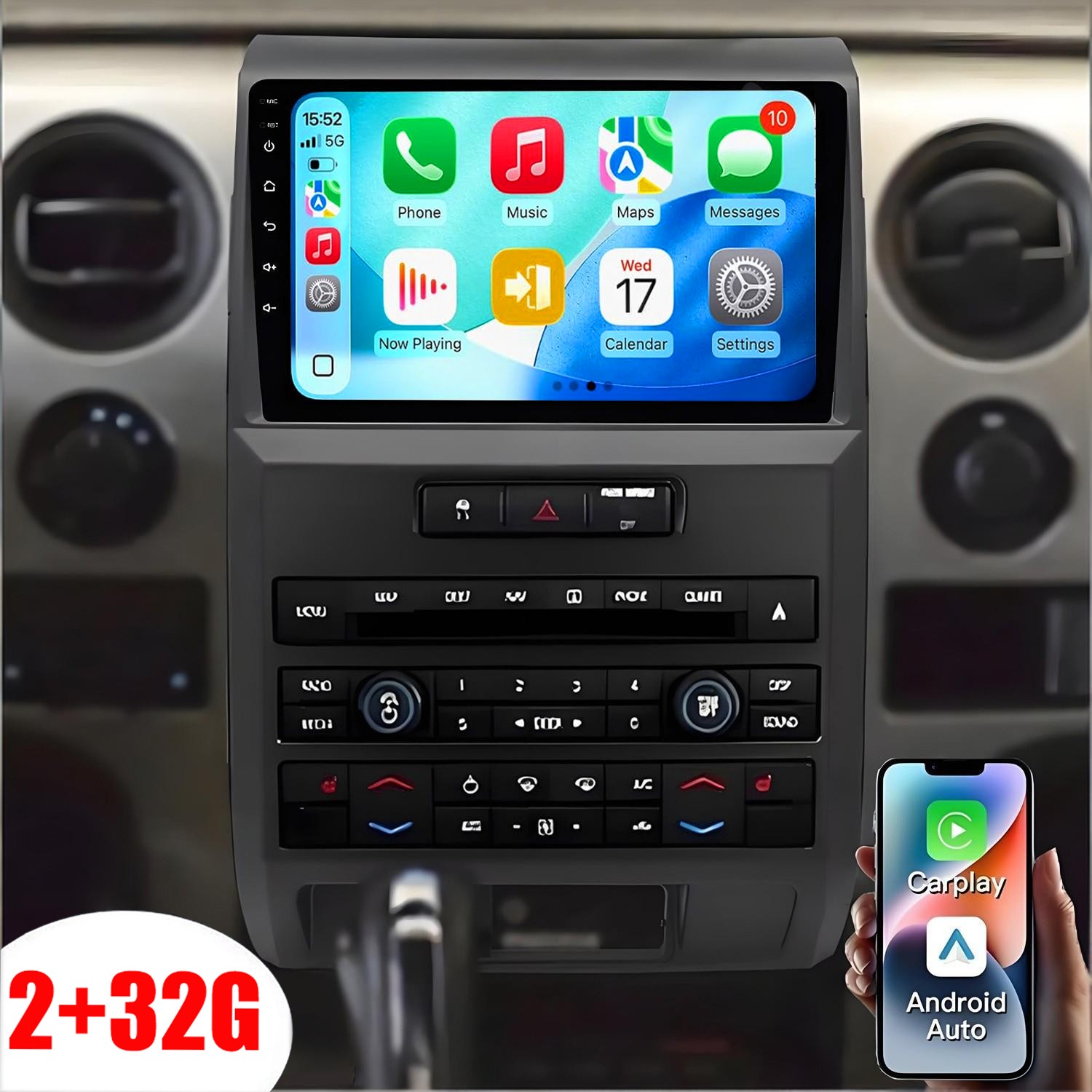 For Ford F150 F-150 2009-2012 Android 13 Carplay Car Stereo Radio Wifi GPS Navi