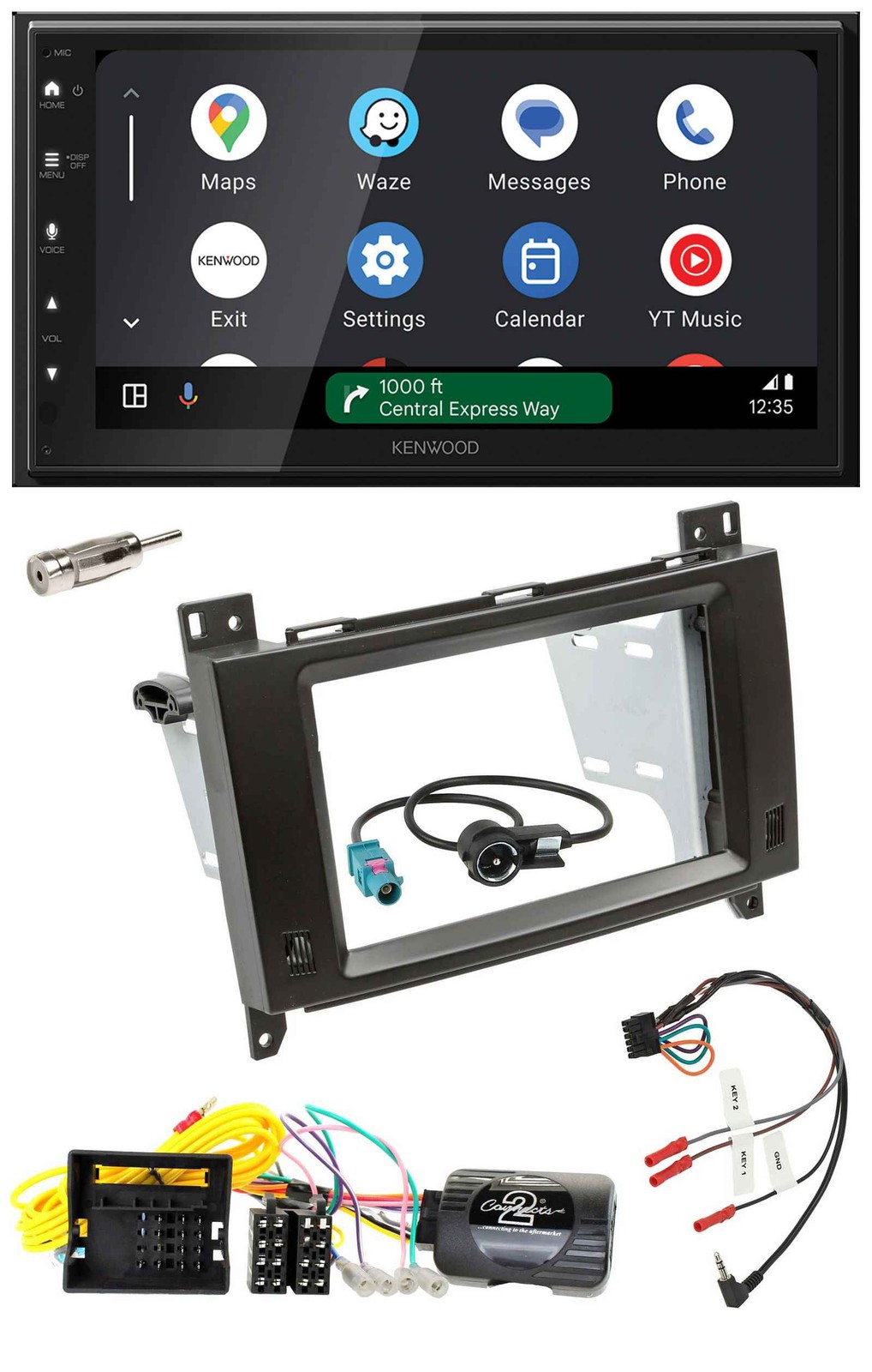 Kenwood DAB Bluetooth USB Steering Wheel 2DIN Car Stereo for Mercedes Vito W447 Audio 10