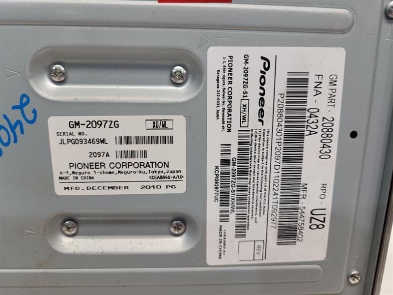 2010-17 Chevrolet Equinox LTZ Radio Amplifier – 8 Speaker (UZ8 Option) 20880430