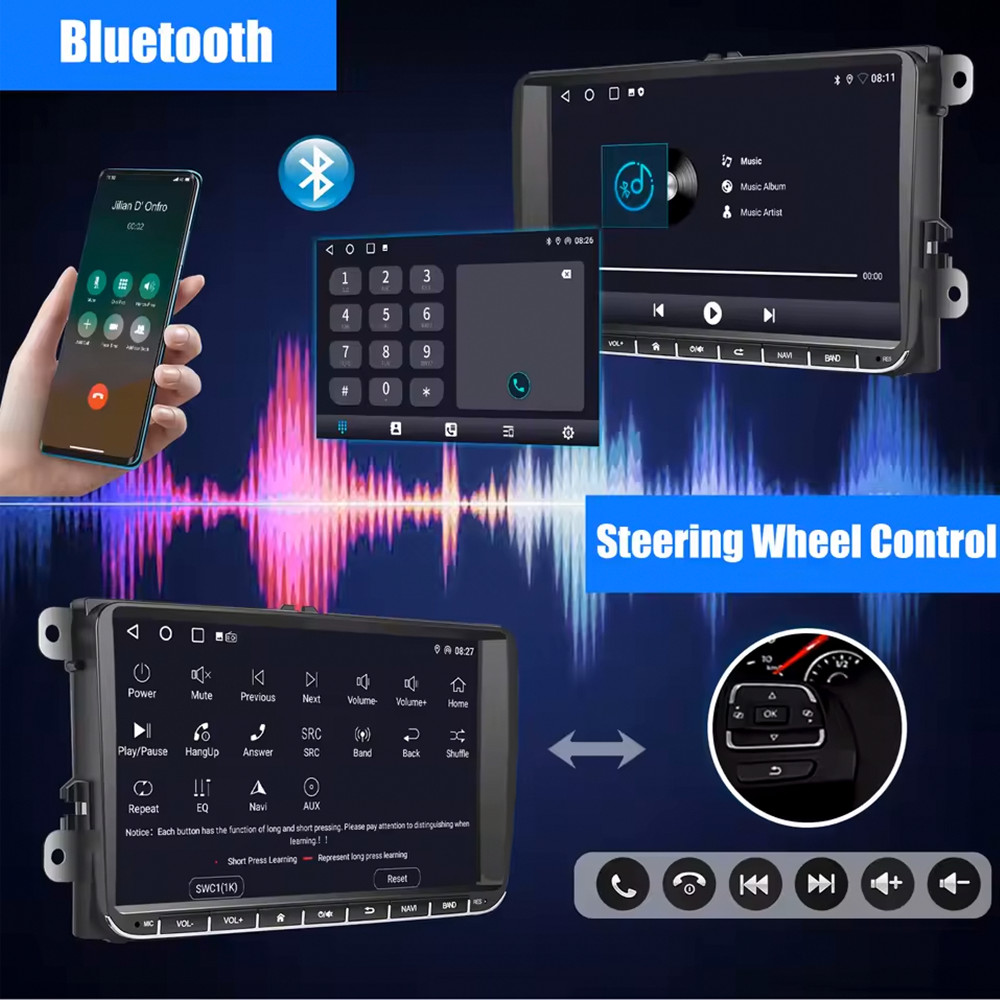 For Dodge Dakota 2005-2011 Car Radio Player GPS 2+32G WIFI Android14 Navigation