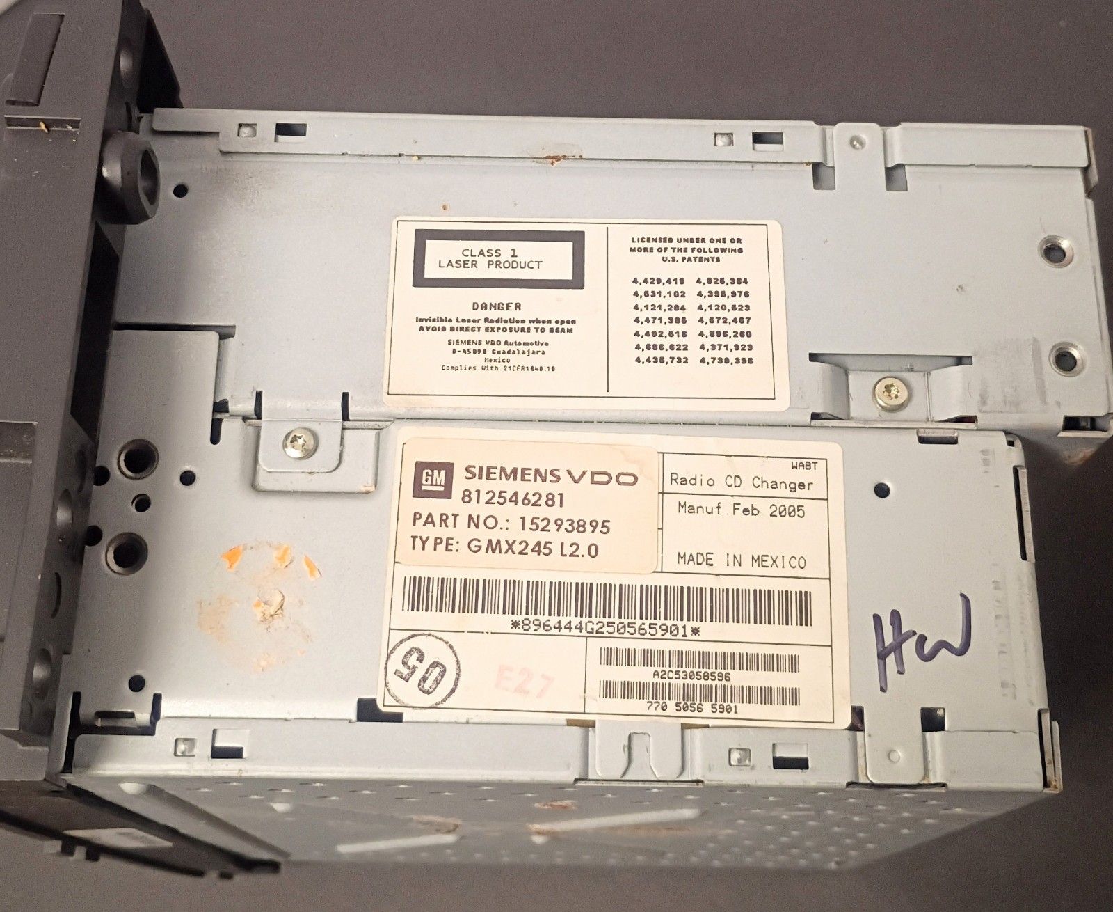 car radio / 6 CD oem 05 part 15293895 siemens vdo 812546281 Replacement