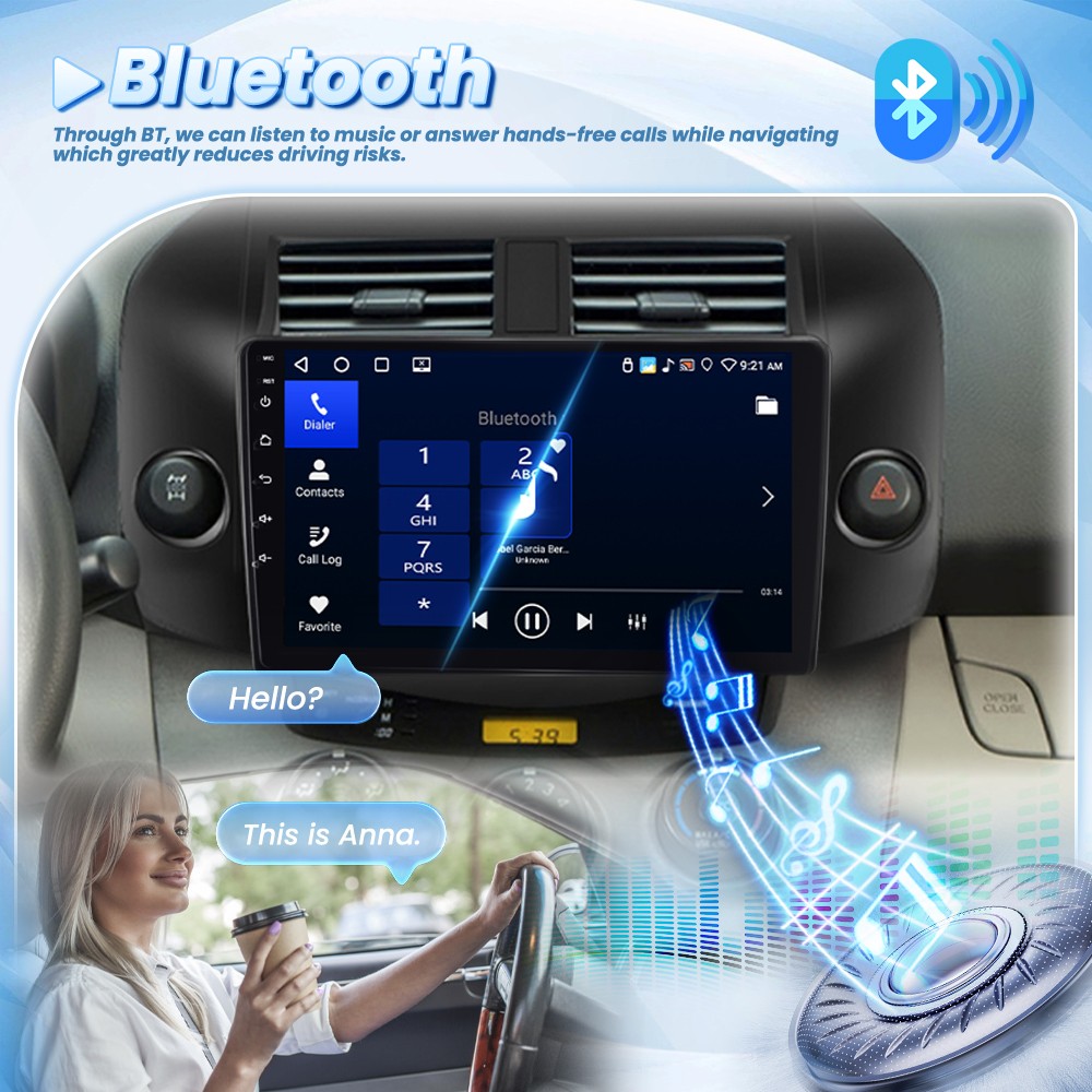 For 2007-2011 Toyota RAV4 Apple Carplay Car Stereo Radio GPS Android 15 4+64GB
