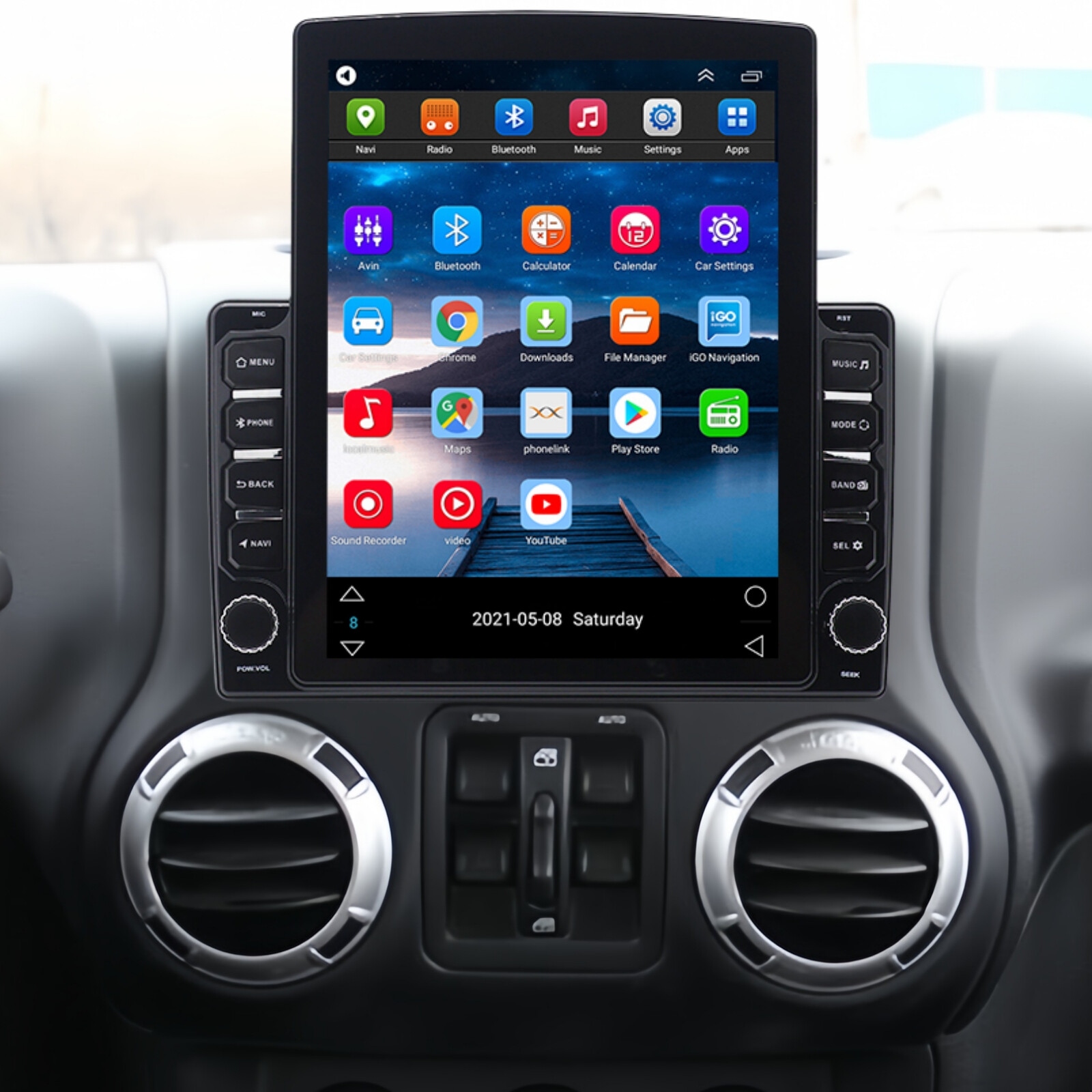 Apple Carplay Car Radio Stereo Android 13 GPS NAV For 2007-2017 Jeep Wrangler JK