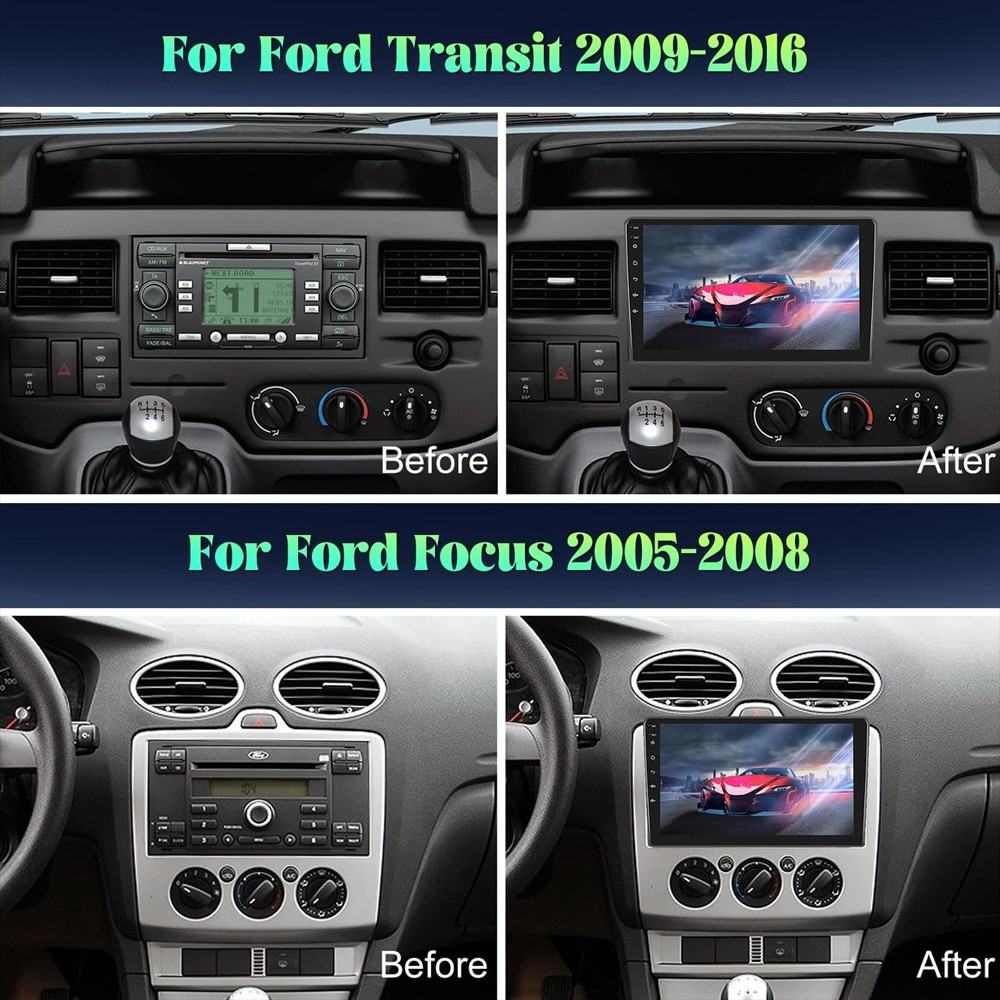 For Ford Focus C-MAX 2004-2008 Android Carplay Car Radio Multimedia Stereo GPS