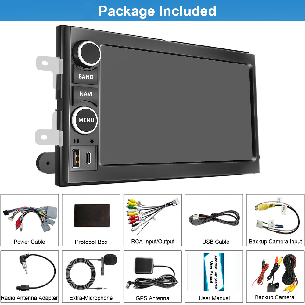 64G Apple Carplay Car Radio Stereo GPS For Ford Mustang 2005 2006 2007 2008 2009