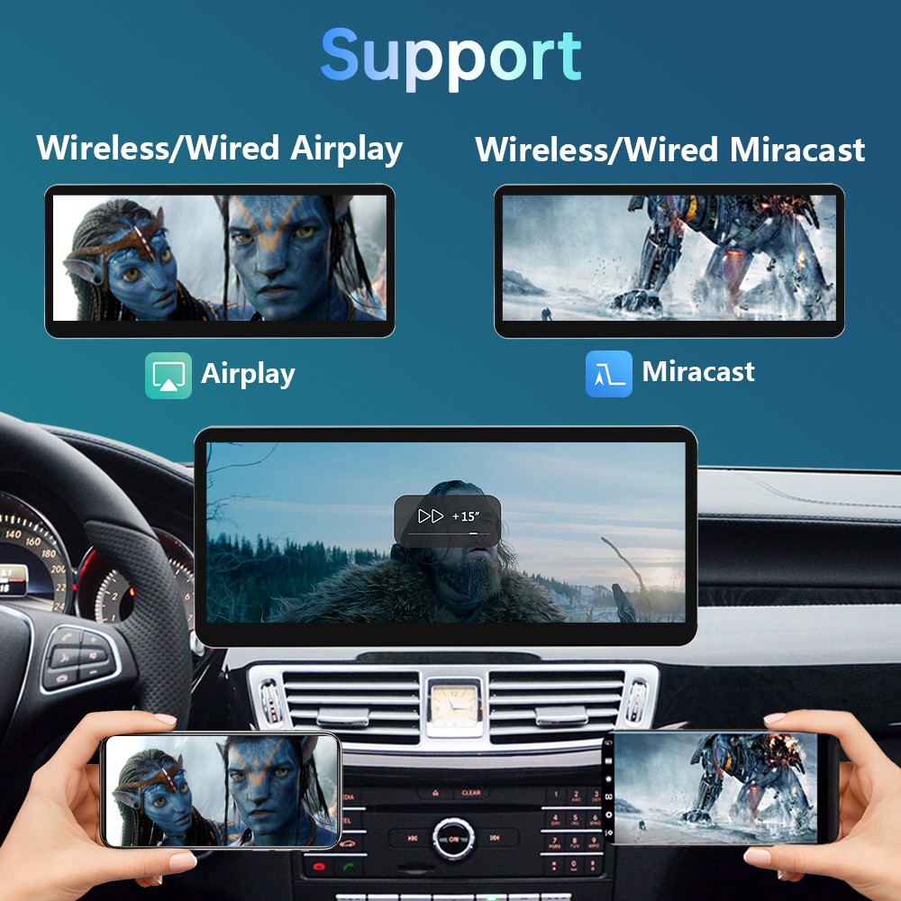 12.3″ Ultra-thin Wireless Touch Screen Carplay For Benz CLS W218 X218 2010-2018