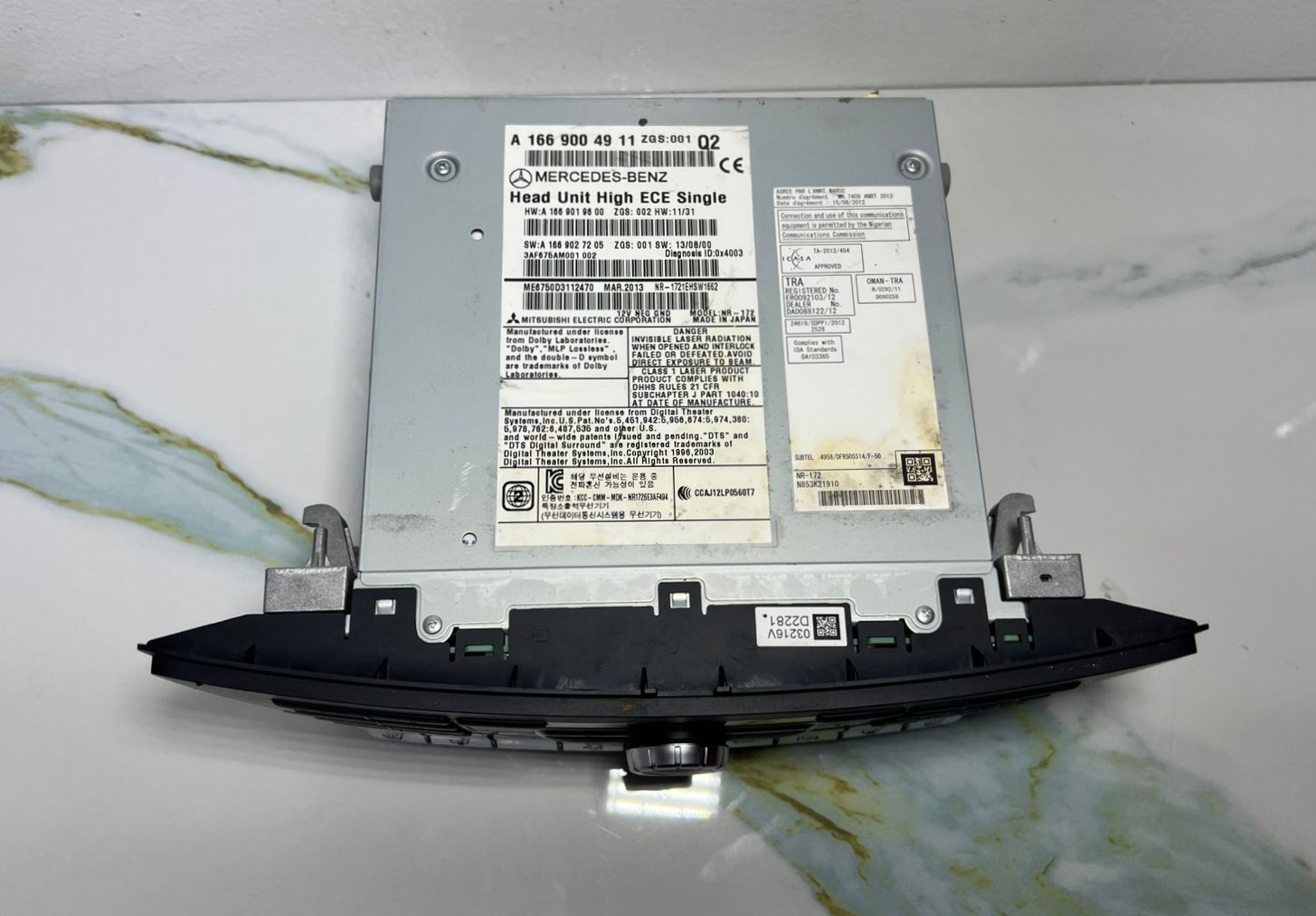 12-16 Mercedes-Benz W166 ML GLE Radio Audio Head Unit CD Player A166 9004911 OEM