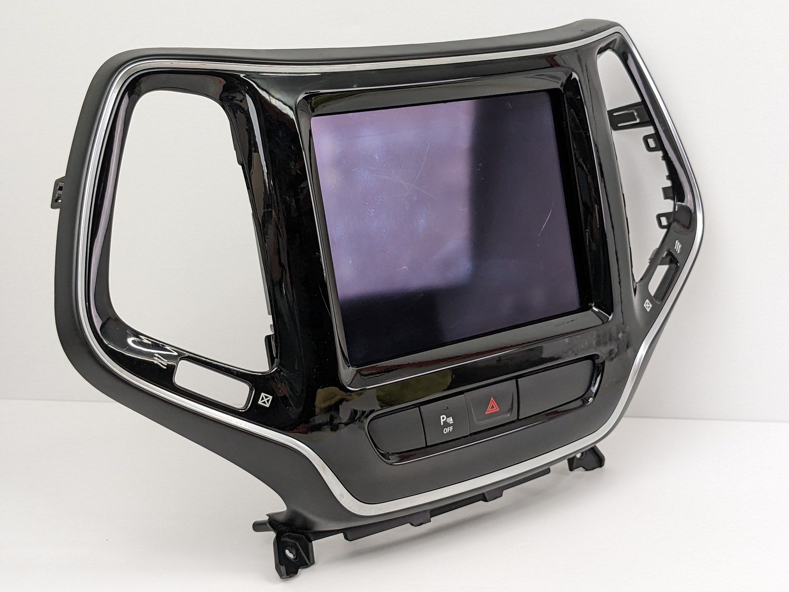 2014-2020 Jeep Cherokee Navigation Display Screen Bezel Trim Hazard Switch OEM
