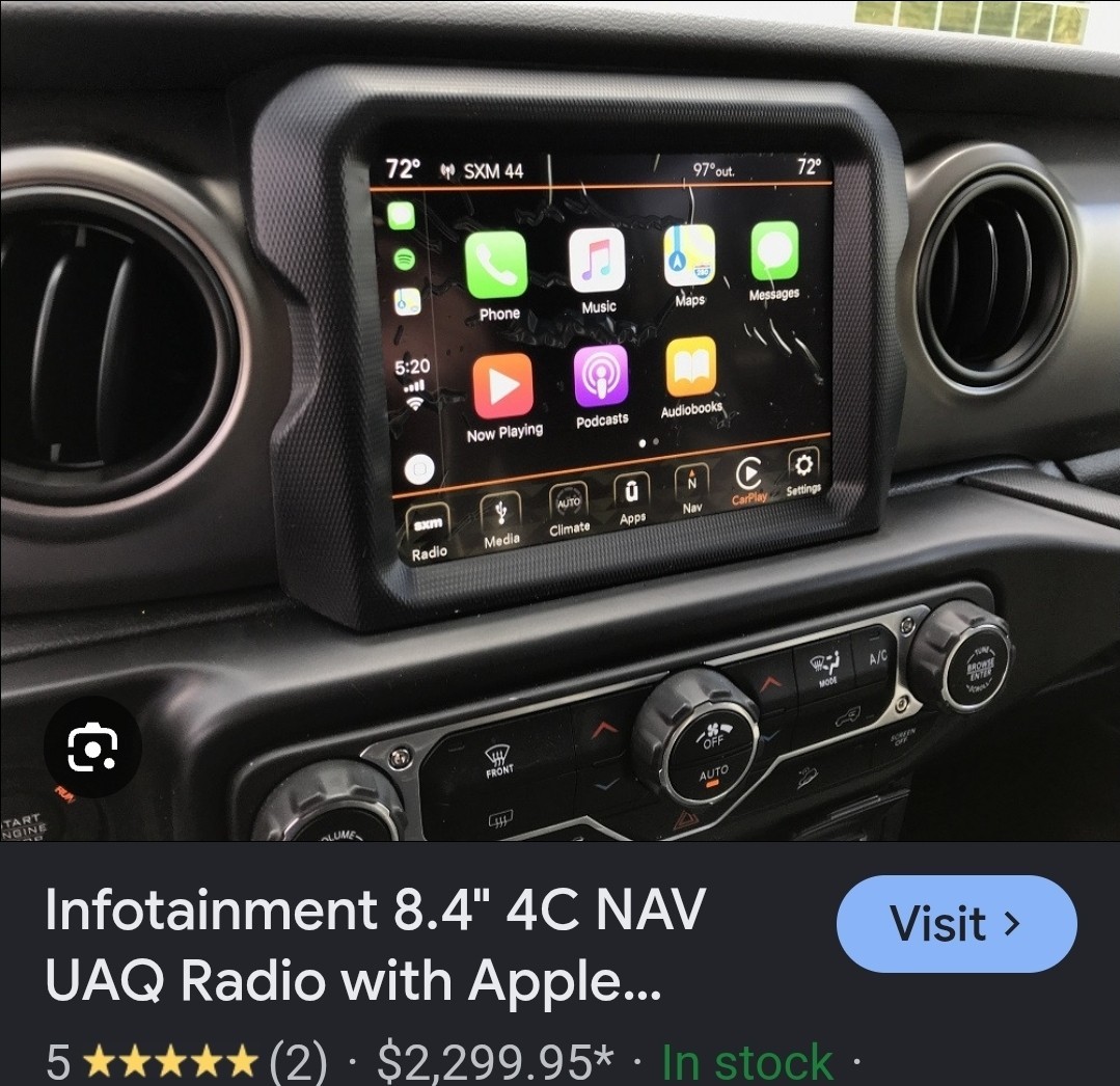 Jeep Wrangler JL OEM 8.4 Touchscreen Radio w U Connect 2018 141196
