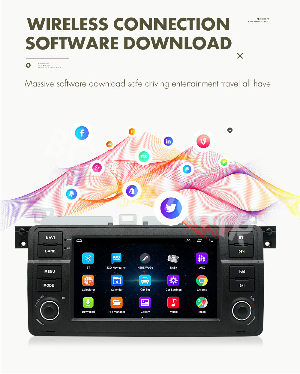 7in Car Multimedia Player WIFI FM/RDS SWC Fit For BMW E46 3 Series M3 1998-2006