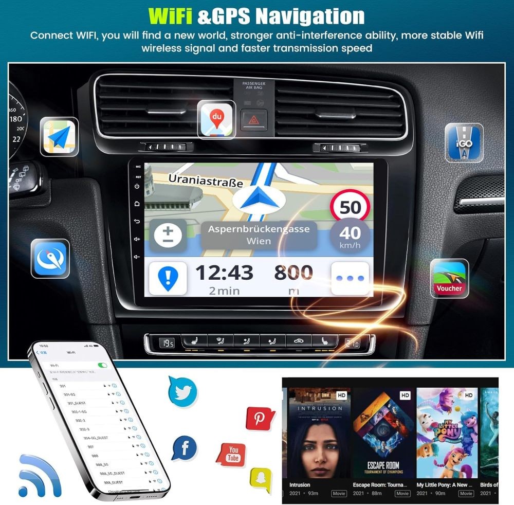 Apple Player For Mazda CX-9 2007-2015 Carplay Android 15 GPS BT Car Radio Stereo