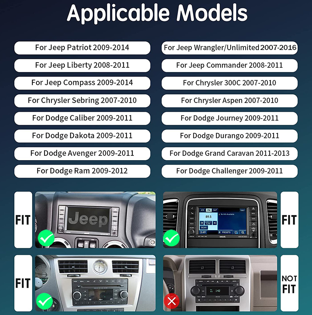 For Jeep Wrangler 3 JK 2007-2016 10.1″ 2+32G Android 13 Car Radio Stereo Carplay