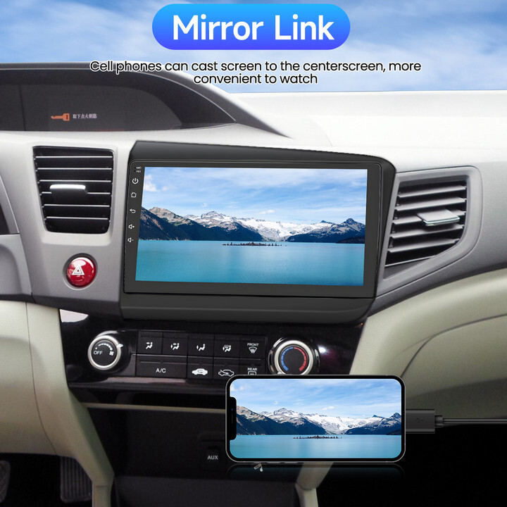 Big Screen Radio For Honda Civic 2012 Android 12 Car Stereo Apple CarPlay