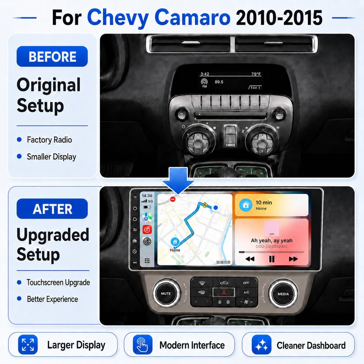 ** NEW 2010-2015 Chevy Camaro | 10.33″ Stereo | CarPlay | 8-Core | 4GB+64GB