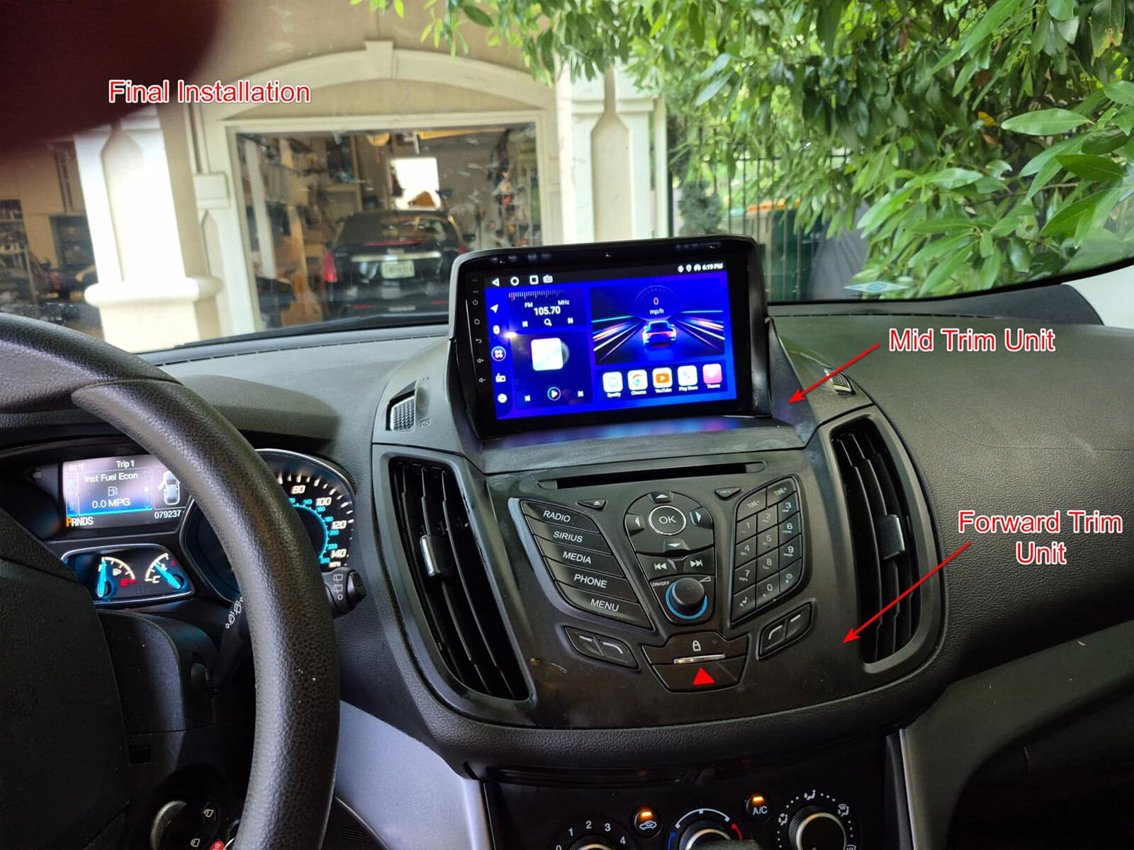 2+32GB For Ford Escape Kuga 2013-2016 Android 13 Car Stereo Radio GPS W/Camera