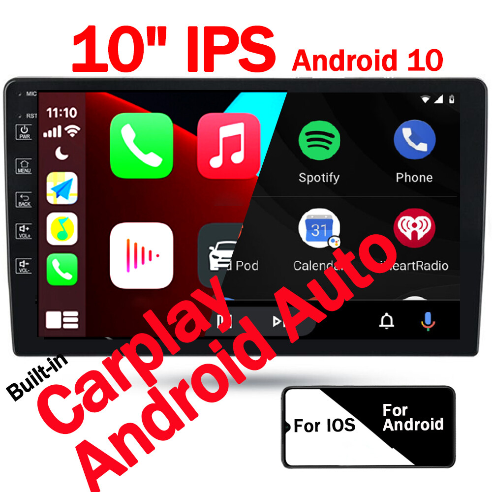 10″ Car Radio Stereo Android Auto CarPlay IPS DSP IPS BT GPS ID3 USB Wifi Touch