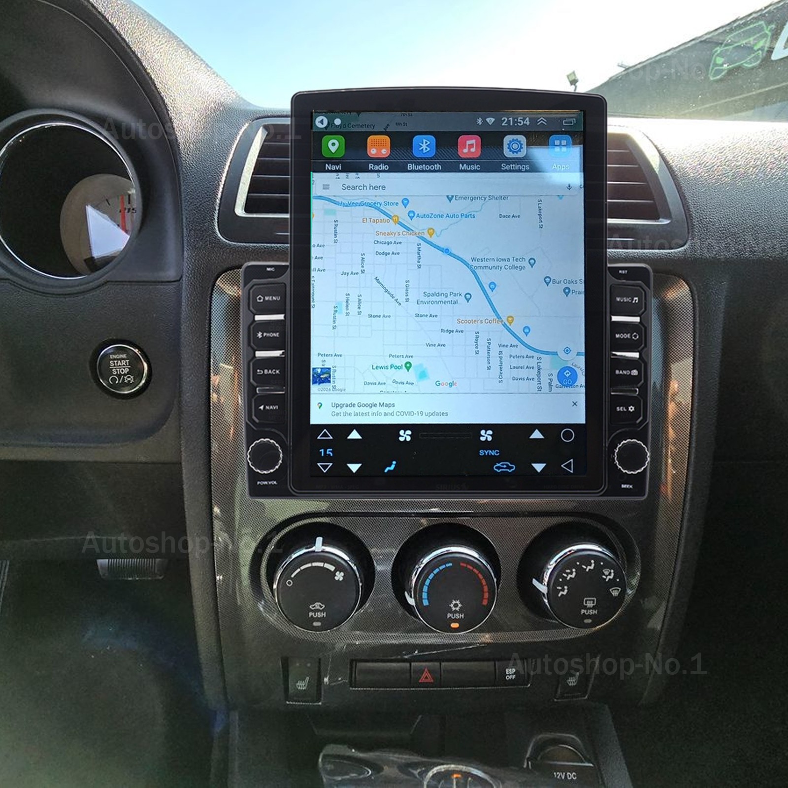 32G For Dodge Challenger 2008-2014 Carplay Android 9.7″ Car Stereo Radio GPS Nav