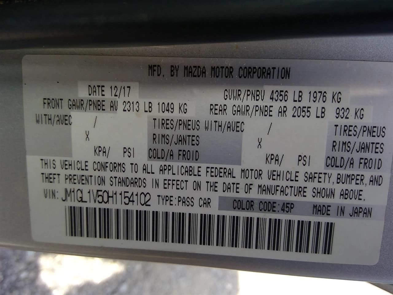 Audio Equipment Radio Receiver Am-fm-cd Fits 16-20 MAZDA 6 2157007