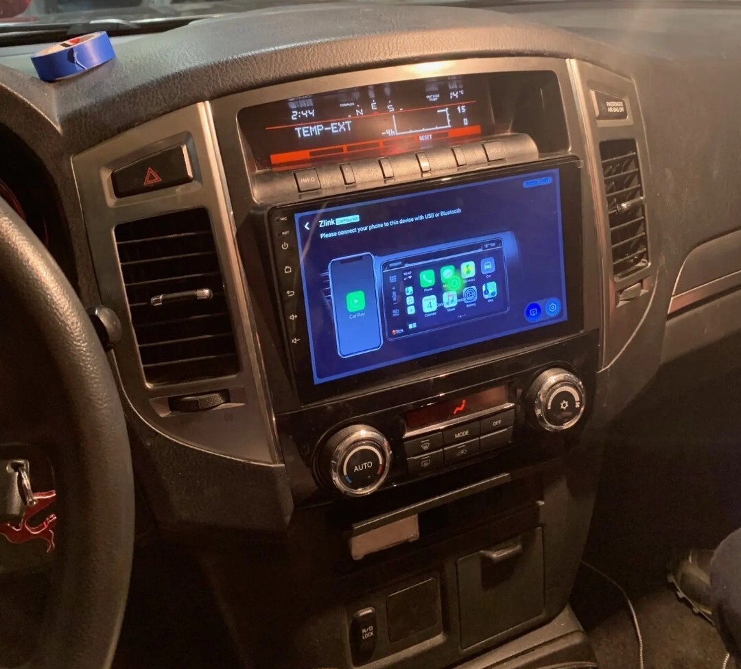 2 DIN ANDROID RADIO FOR MITSUBISHI PAJERO 4 GPS WI-FI USB BLUETOOTH CARPLAY
