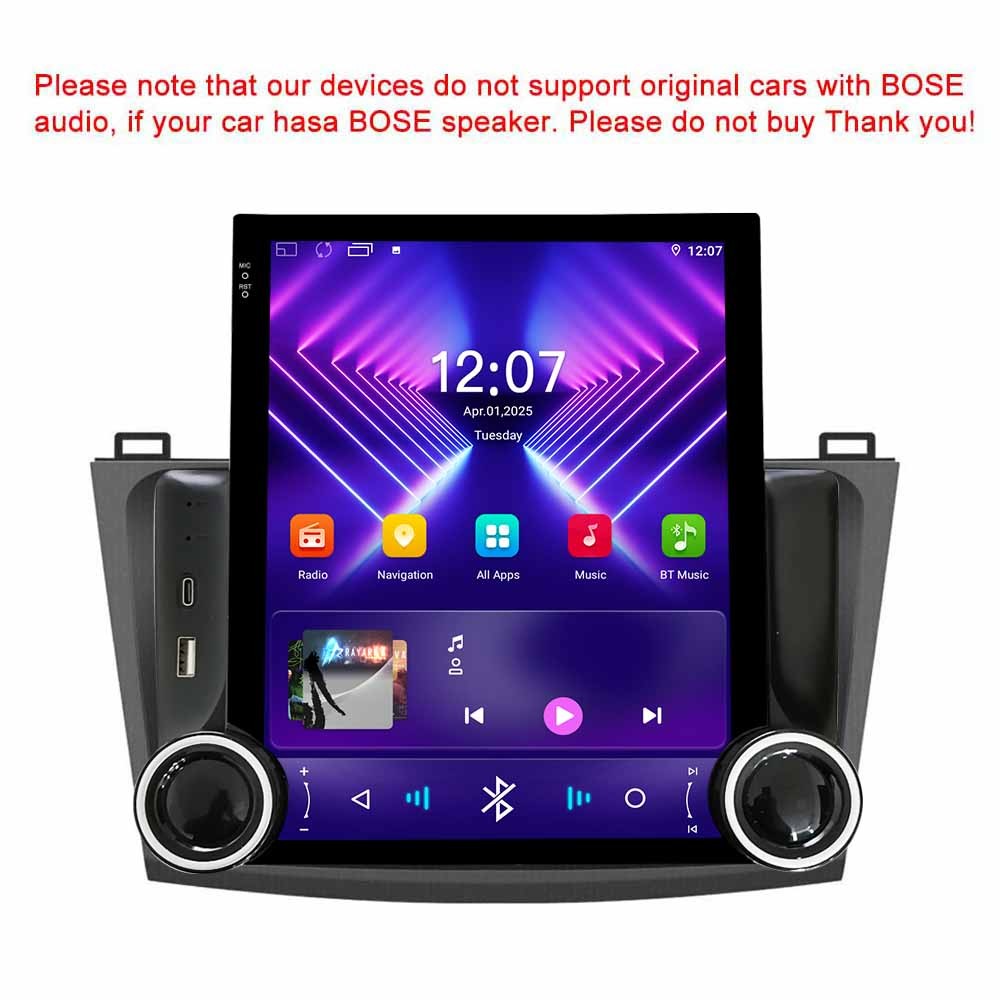 64GB Android 13 For Mazda 3 2010-2013 Car GPS Navi Stereo BT Radio Apple Carplay