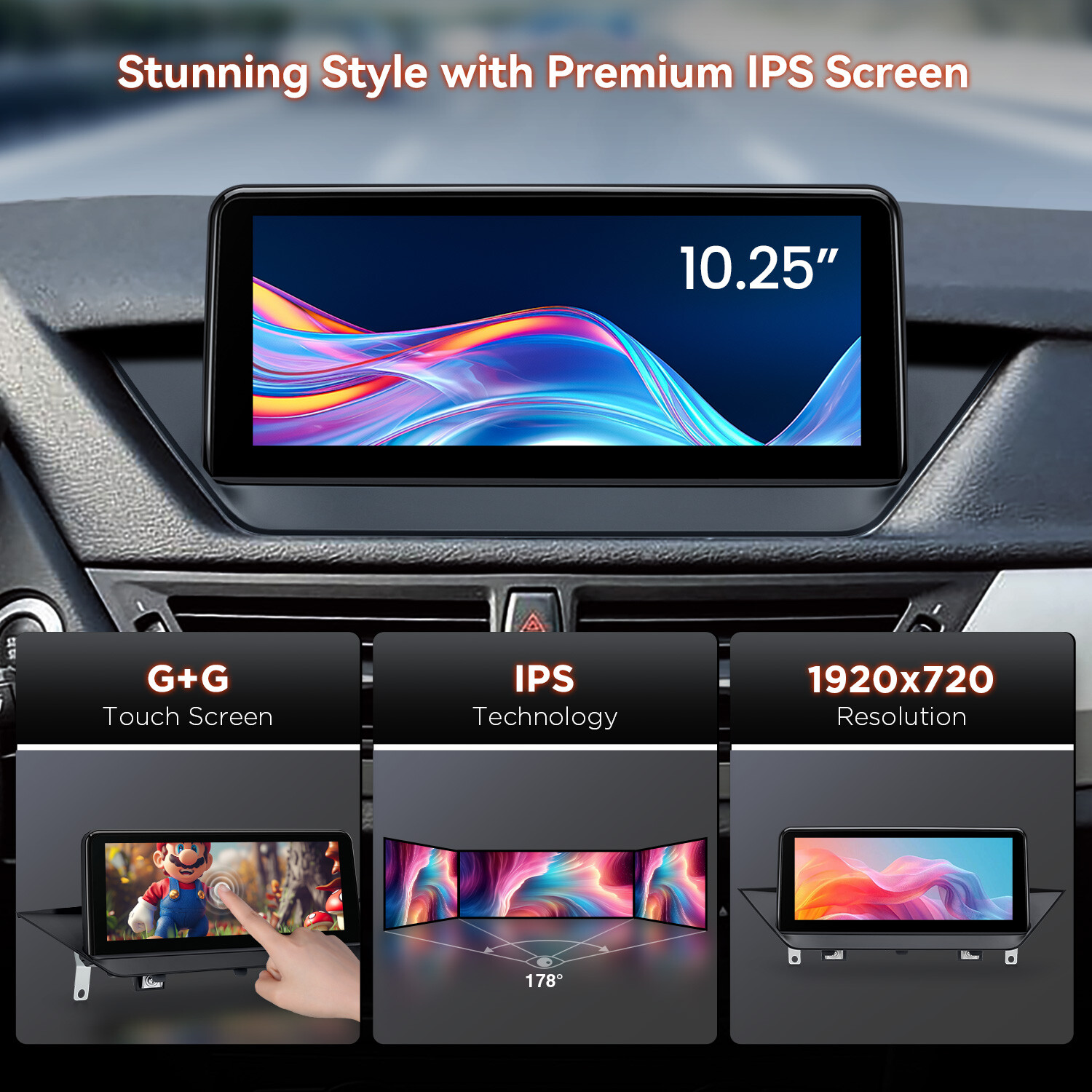 For BMW X1 E84 No Original Display Android 14 Car GPS Navi Stereo 8Core 4+64GB