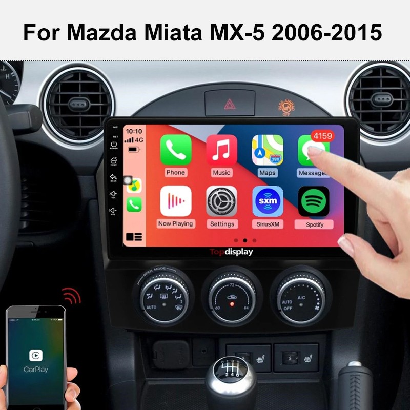 9″ Android 15 Stereo GPS Navi for Mazda Miata MX-5 2006-2015 Car Radio Carplay