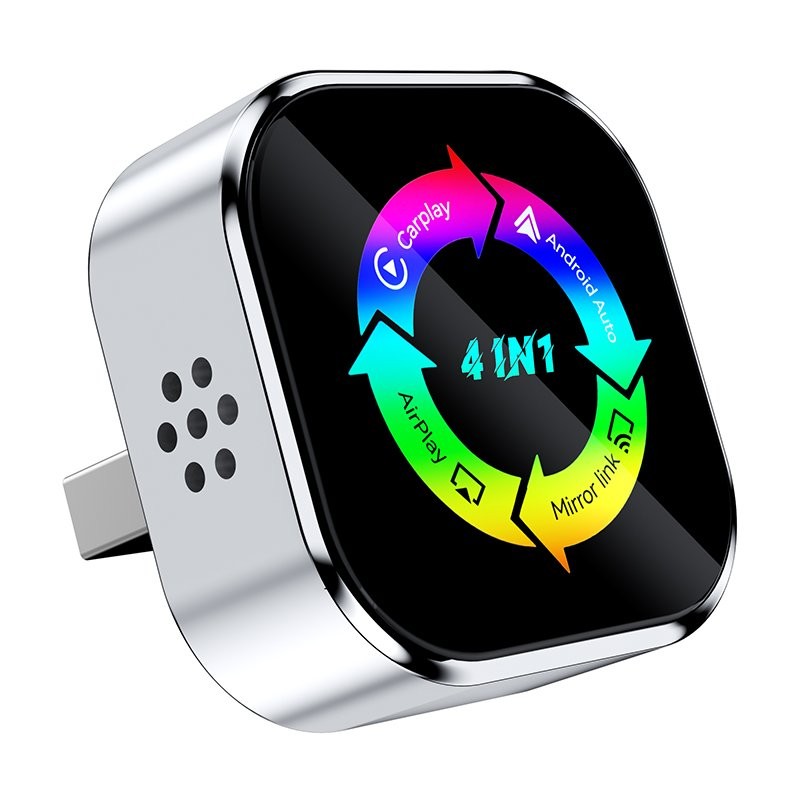 4-in-1 Wireless CarPlay Adapter & Android Auto Wireless Adapter, Plug & Play