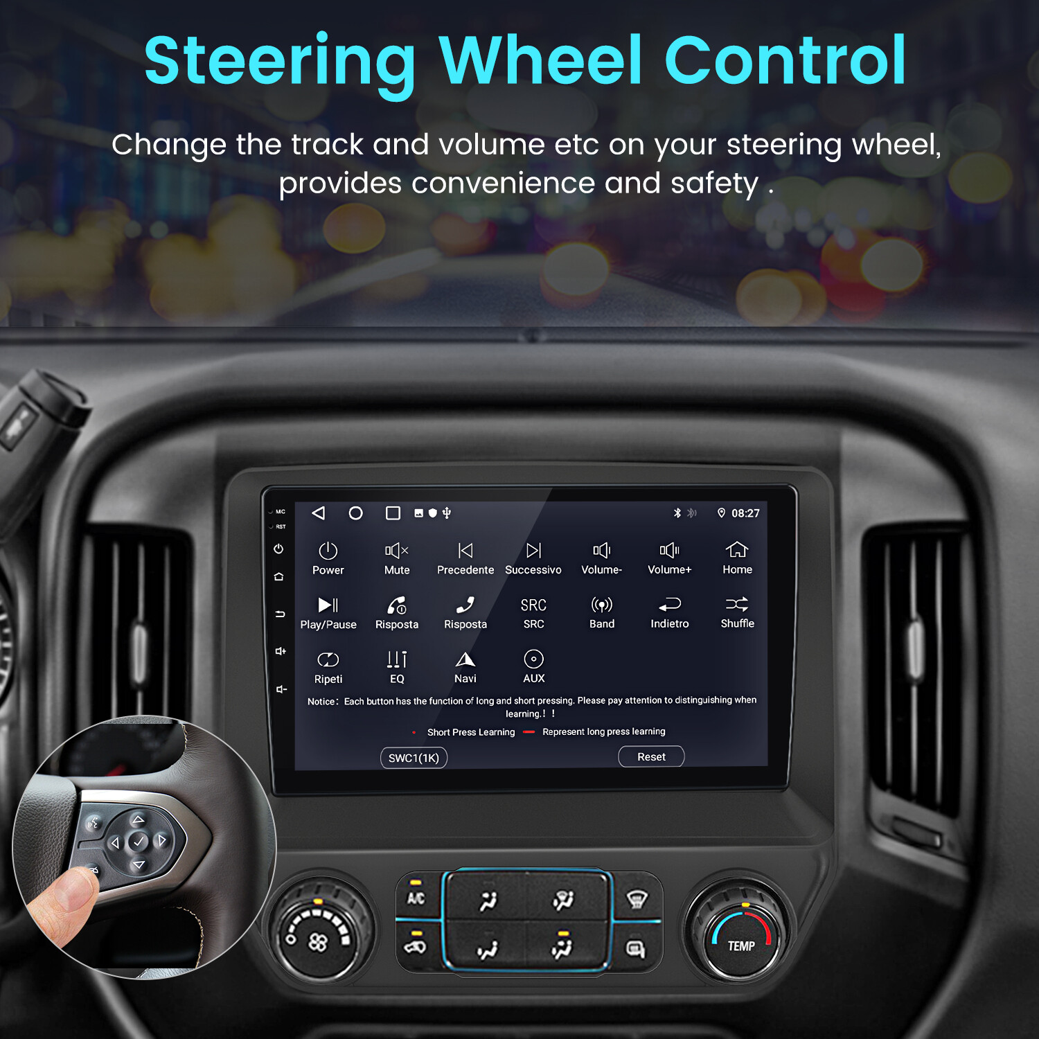Fits 2014-2018 Chevrolet Silverado GMC Sierra Apple Carplay Android Radio GPS BT