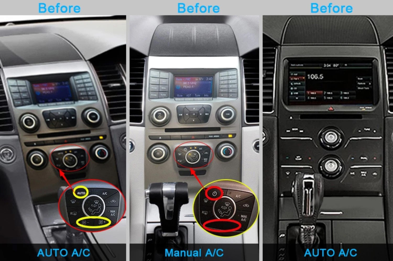 8 core 4+64G For 2010-2019 Ford Taurus Android 15 Carplay Car Stereo Radio GPS