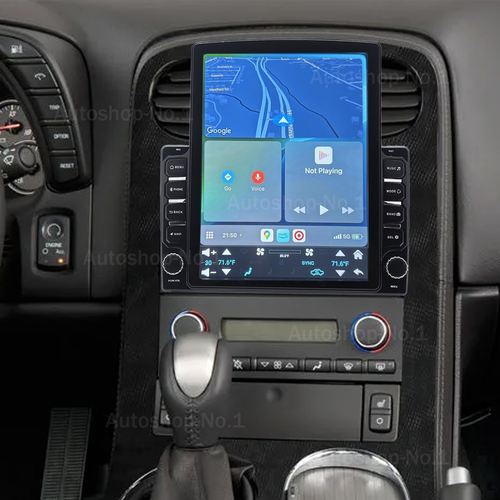 For Chevrolet Corvette 2005-2013 Car Radio Stereo GPS Navi BT Carplay Android 15