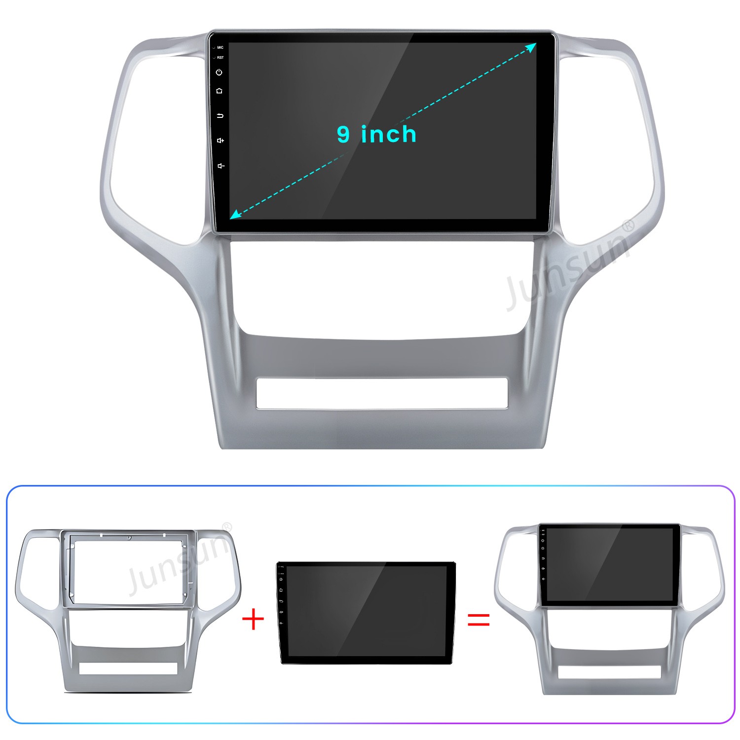 Car Stereo Radio GPS Navi For Jeep Grand Cherokee 10-13 Carplay Android15 4+64GB